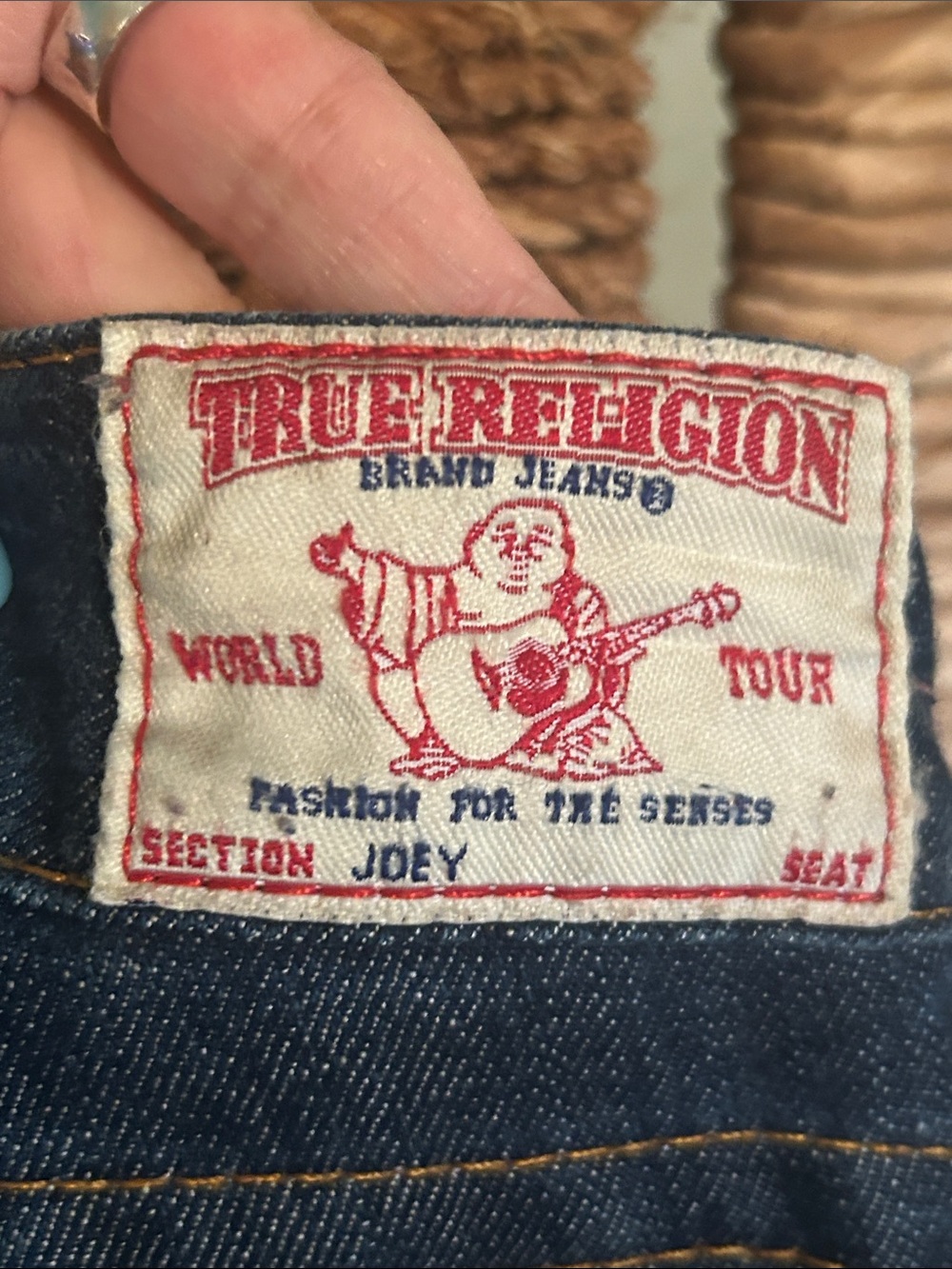 True Religion Dark Indigo Flare Jeans - Picture 8 of 14